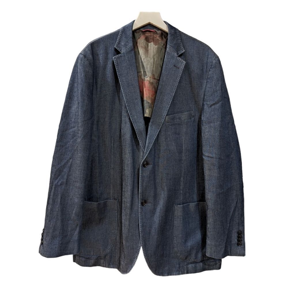 Kroon Men's Navy Tencel & Cotton Blend Two Button Sport Coat Blazer Jacket 46R